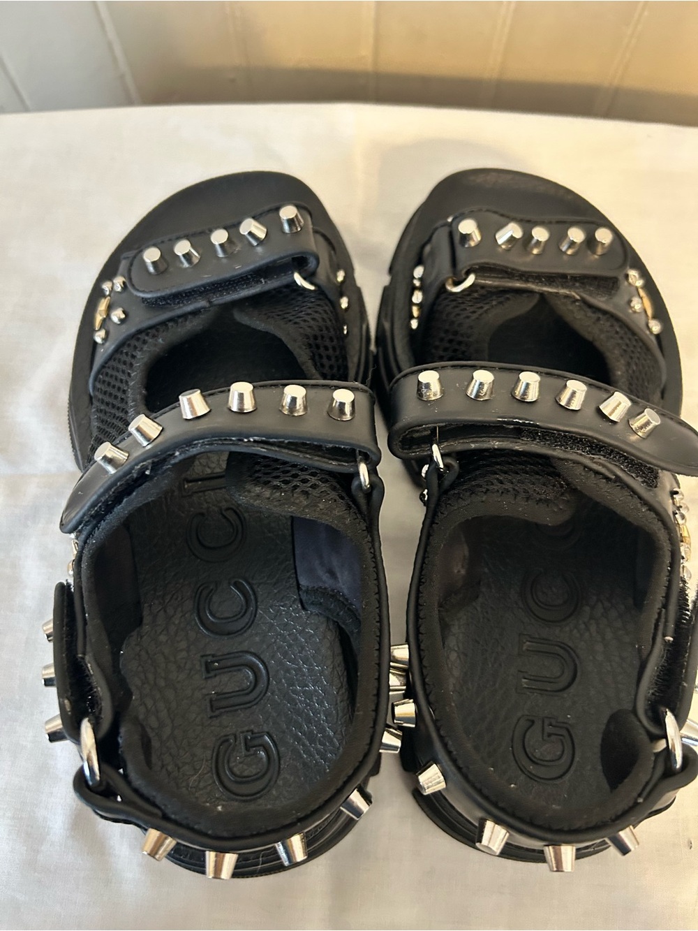 Authentic Gucci Aguru Studded Sandals/Men’s 7- Women’s 8.5 - Picture 5 of 7
